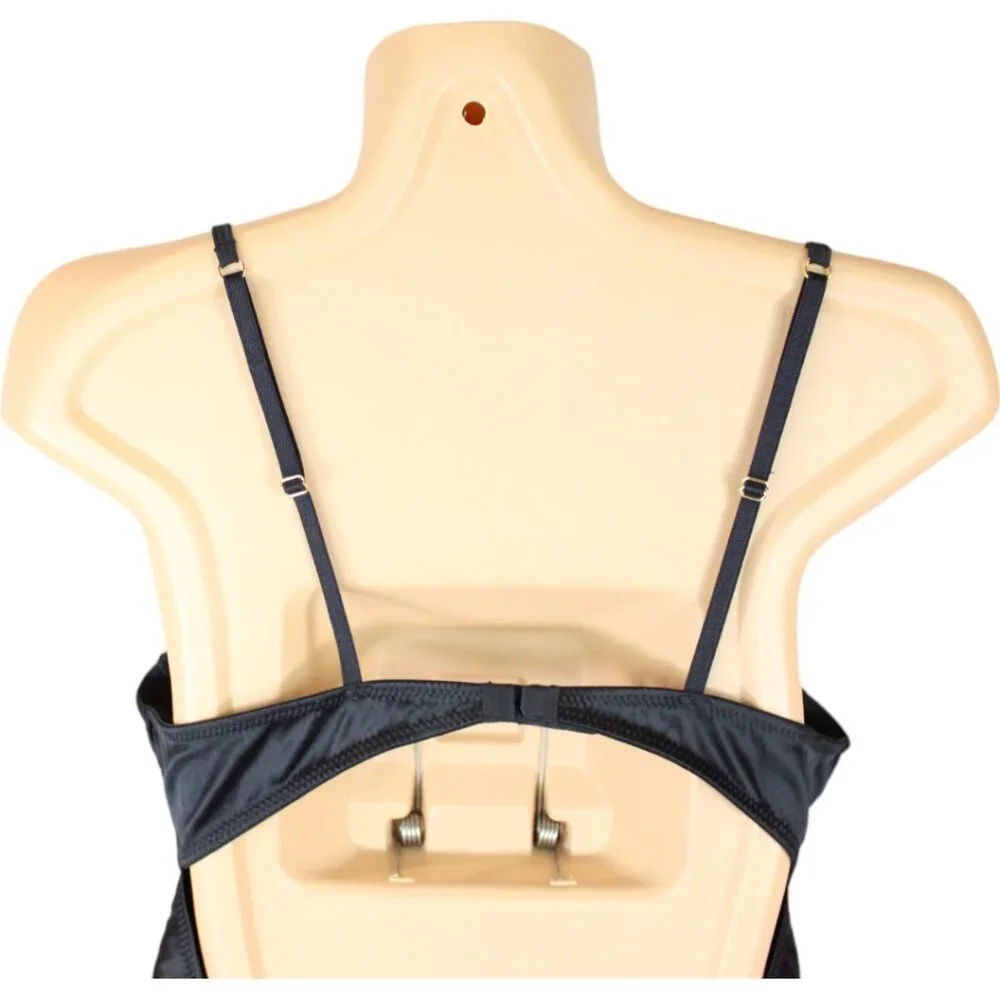 La SENZA Black Satin Chemise Bodysuit - Picture 6 of 10